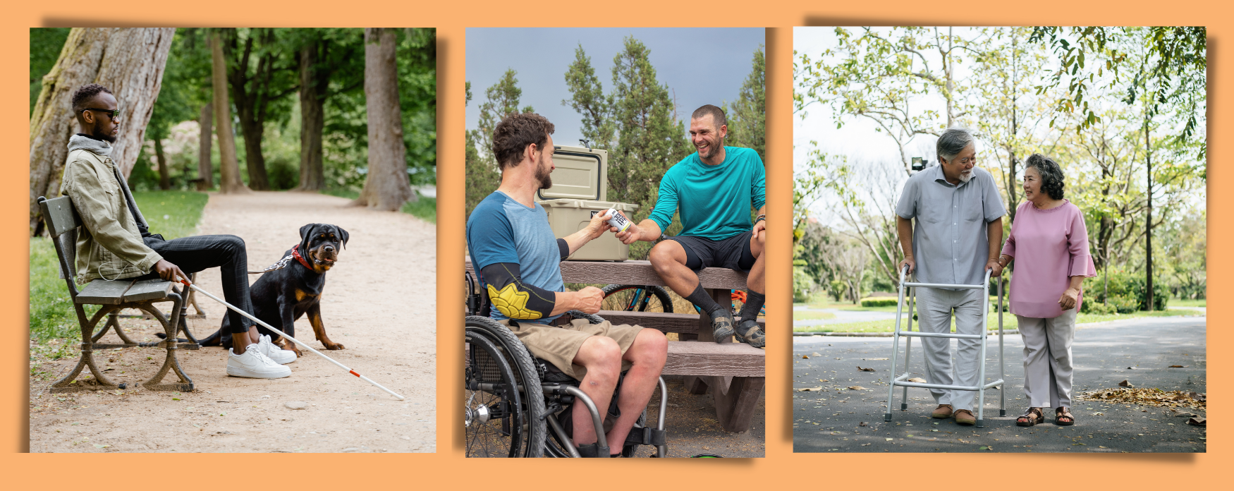 People with disabilities enjoying leisure